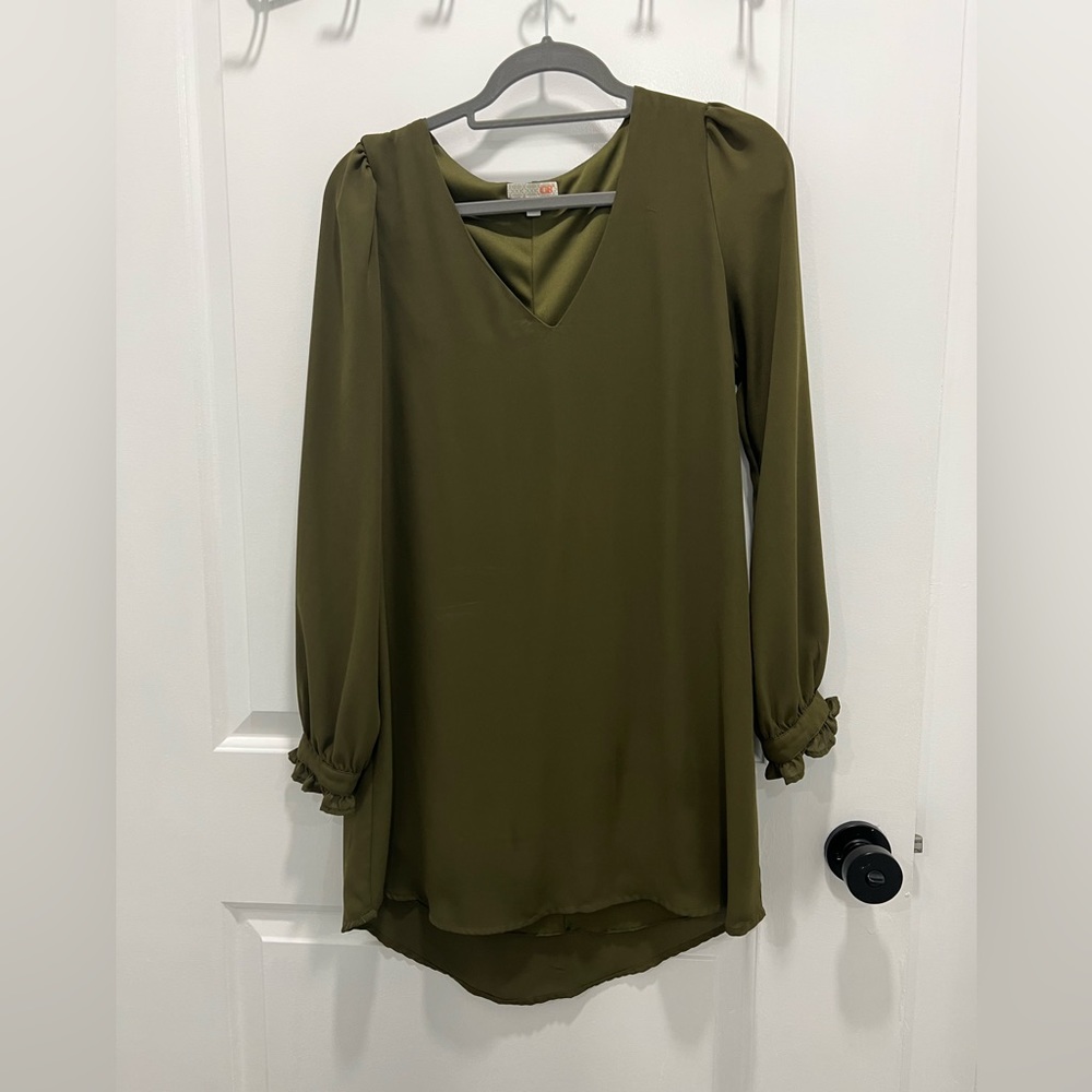 Green long sleeve GB Dress